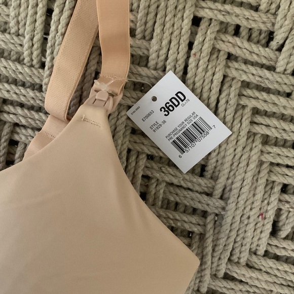 NEW Motherhood Intimates 36DD Nursing Bra Nude Wireless Style 91929 - Picture 2 of 4